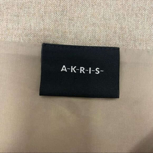 AKRIS Tan Wool Knee Length Pencil Skirt Size 12 - Picture 6 of 7